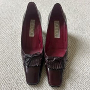 🌿Women's Leather Burgundy Heels Size 5.5🌿